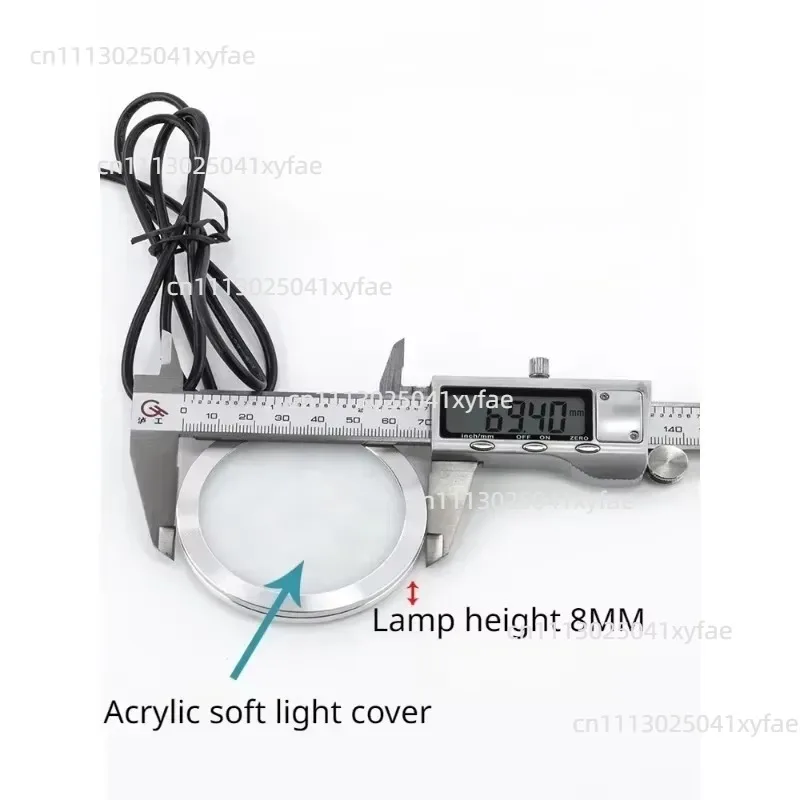 Stereo Microscope Bottom Light Source Ultra-thin LED Illumination for Viewing Slices Brightness Adjustable Outer Diameter 70mm
