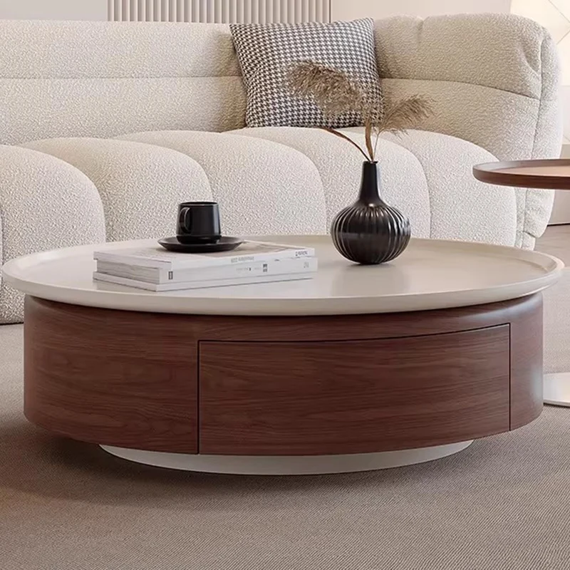Storage Antique Coffee Table Designer Small Minimalist Round Drawers Side Table Unique Dinner Mesas Bajas Living Room Furniture