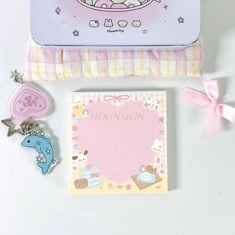 1book Cute and non sticky note book, tearable message notebook, student high-value account material book