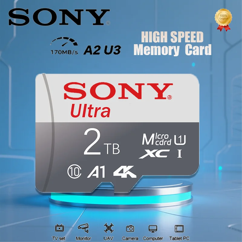 

SONY 2TB Micro TF SD Card Extreme SD Memory Card 128GB Class10 High Speed Cartao De 1TB Memoria Flash Memory TF Cards For XiaoMi