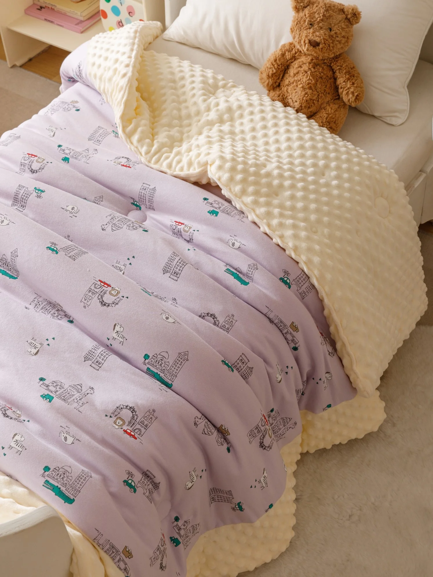 

Мягкий дышащий вязаный хлопковый плед-мешок для детей, приятный для кожи, теплый, для использования на улице, покрывало для прогулок с малышом