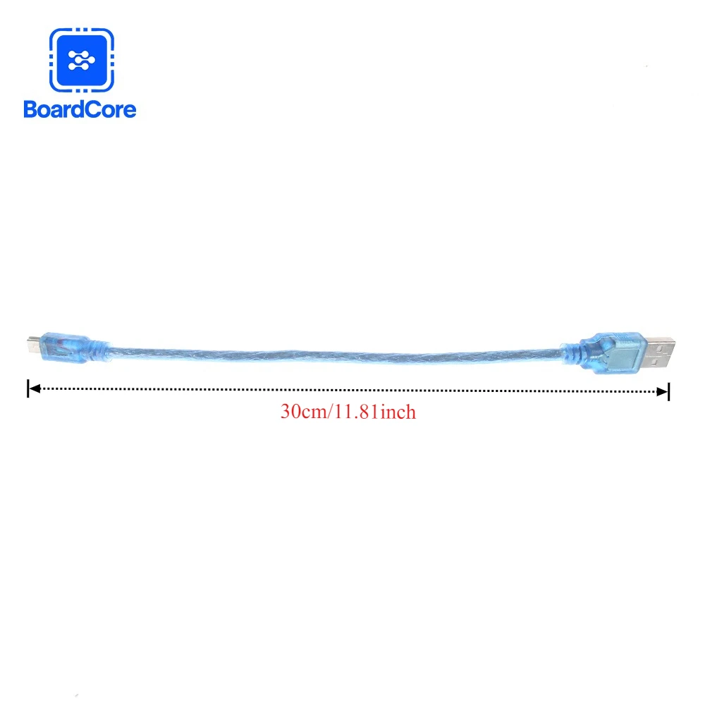 30cm Blue Data Cable for Usb Printer MINI Port 2.0 Printer Cable High-speed Square-port USB Printing Cable for Arduino