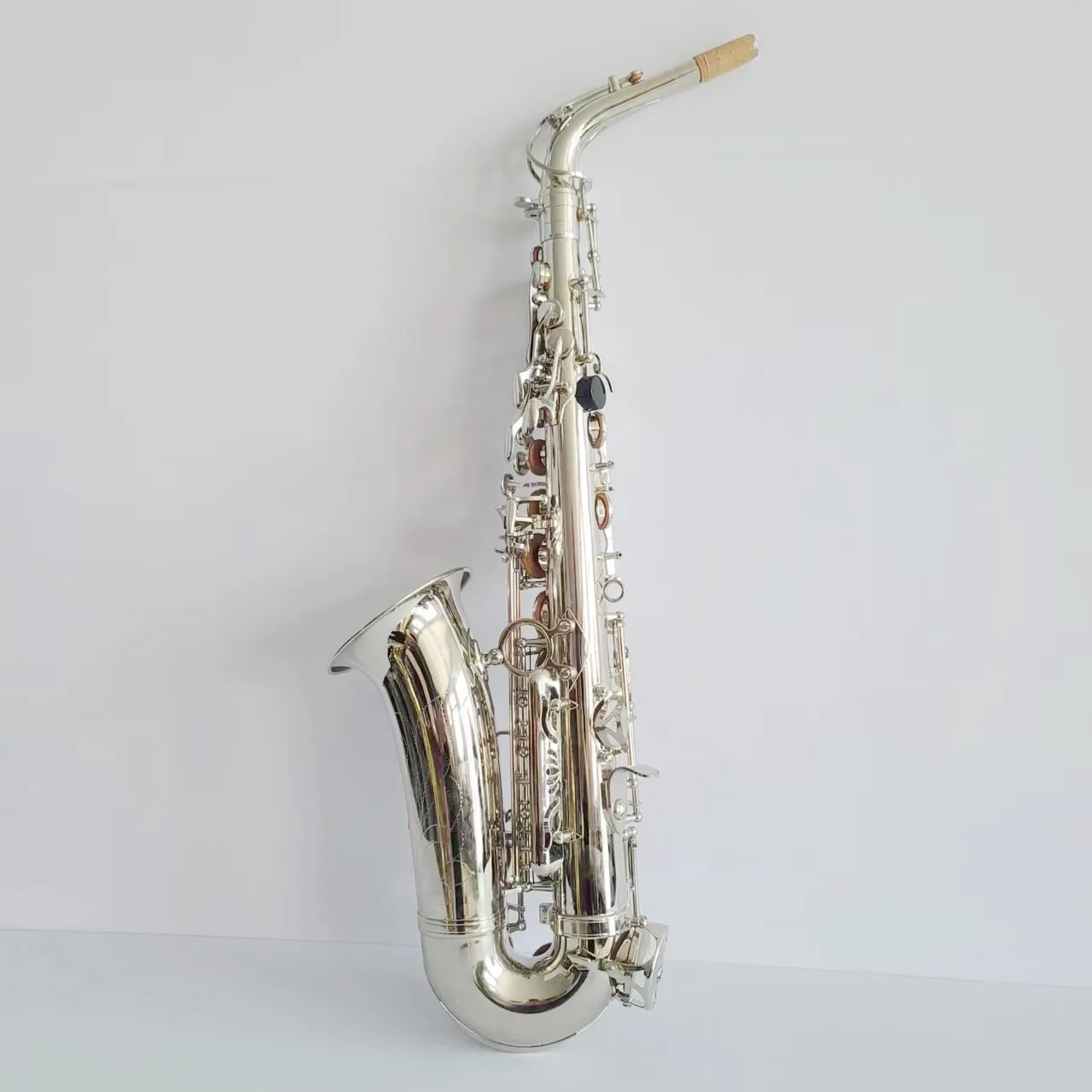 Electroplated white nickel alto E-key saxophone beginner with zero foundation, professional saxophone player