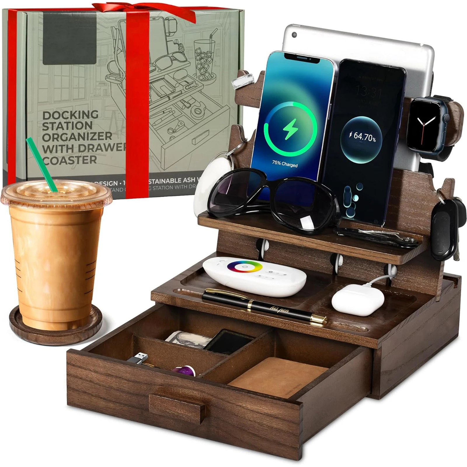 Men Accessories Drawer - Organizador de Mesa de Cabeceira com