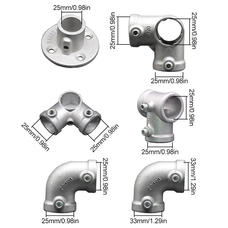1PC Pipe Fittings Quick Coupling Water Pipe Frame Connector 25mm Pipe Fastener Drying Rack Rack Buckle New