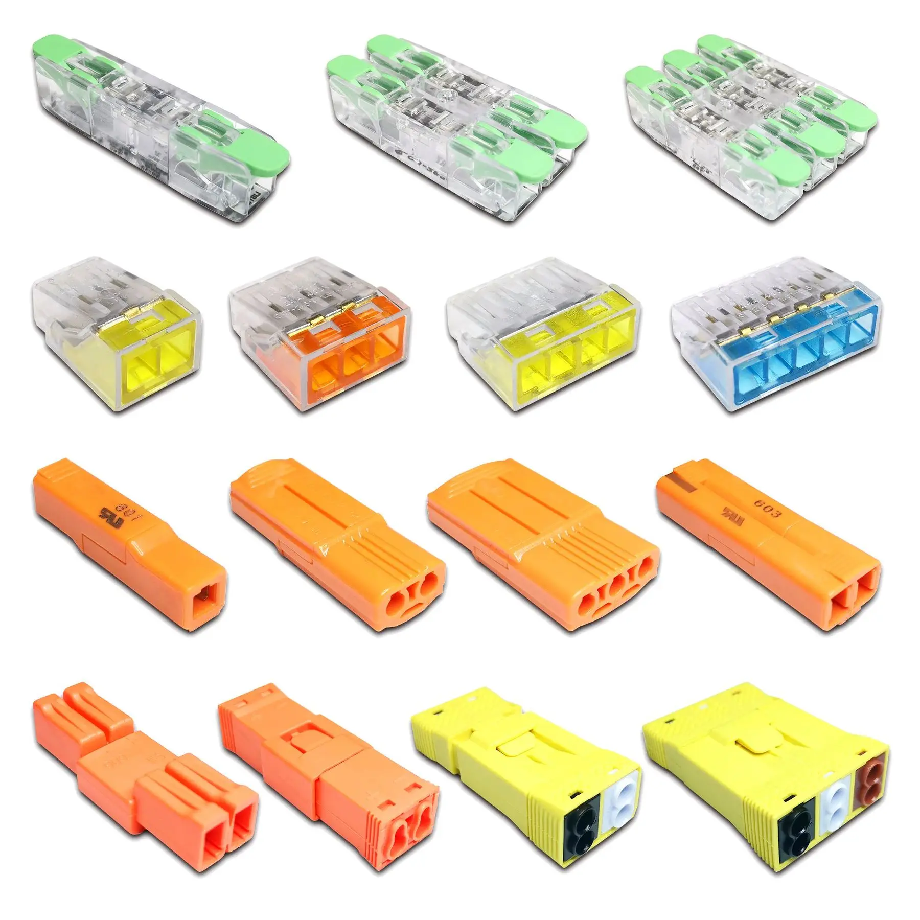 

Mini Fast Wire Cable Connectors Universal Compact Conductor Spring Splicing Wiring Connector Push-in Terminal Block 601 412