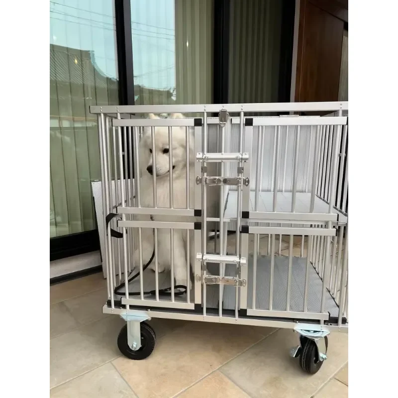 Aluminum 4 Wheel Folding Pet Stroller Pet Grooming Competition Shows Easy-to-Assemble Dog Trolley