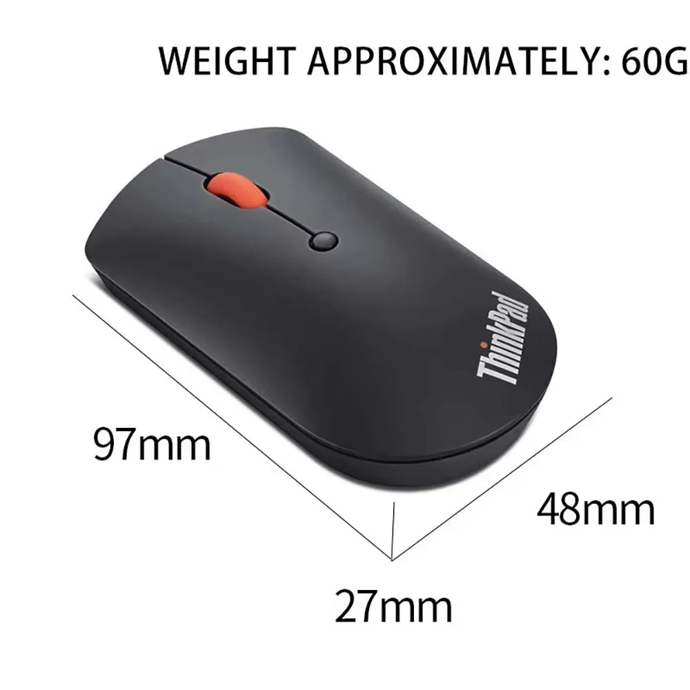 Lenovo Mouse ThinkPad Mouse 4Y50X88822 Mouse Dual Bluetooth Office Laser Black