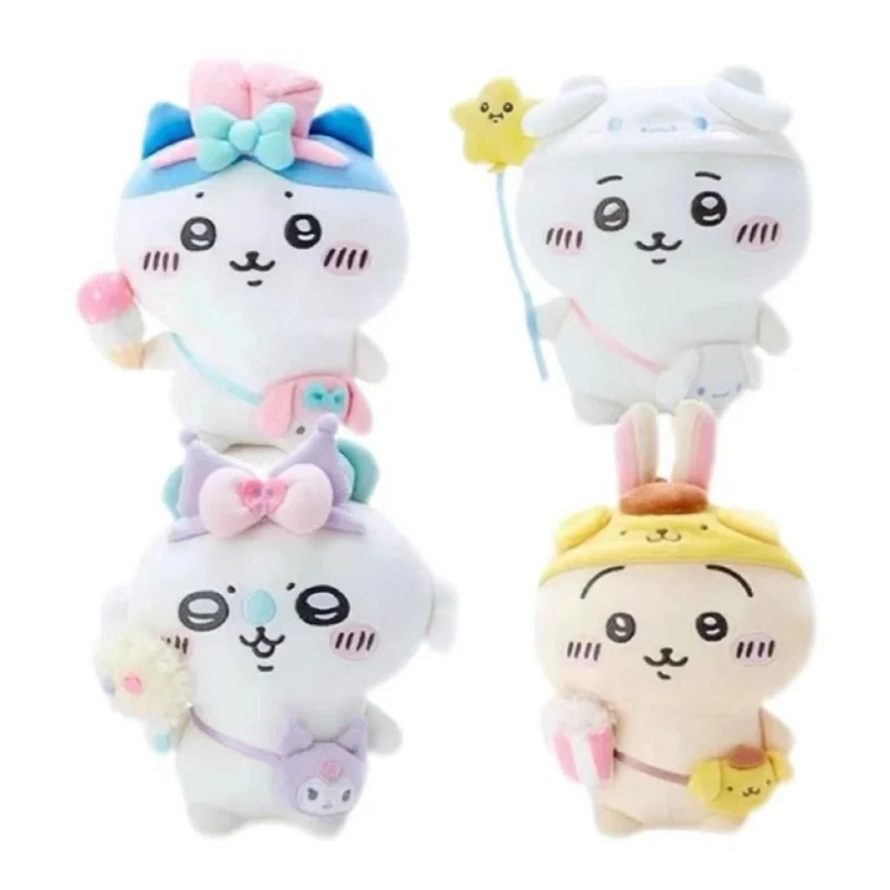 

【В наличии】Солборационная плюшевая игрушка Sanrio: My Melody + Kawaii + собака с корицей, эксклюзивная супер милая коллекционная мягкая игрушка на день рождения
