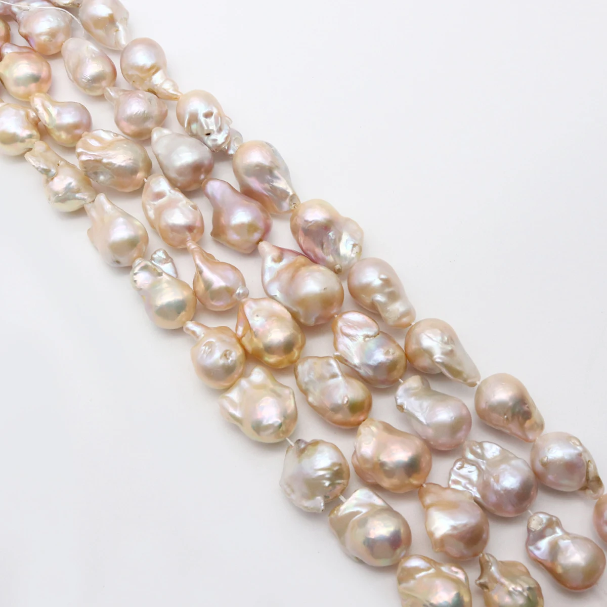 Irregular Baroque 15-16mm Natural Pearl Beaded Jewelry DIY Necklace Bracelet Earring Accessories Gift