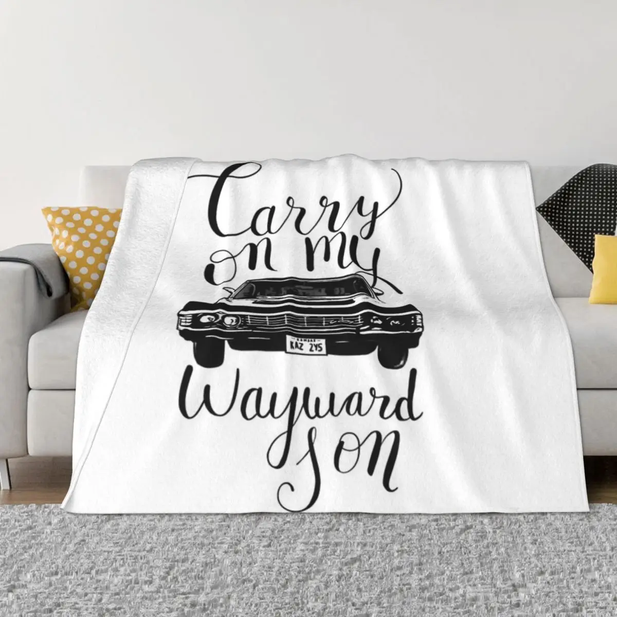 Supernatural - Carry On My Wayward Son Quilt Blankets Quilt For Bed Blankets And Throws Throw Blanket