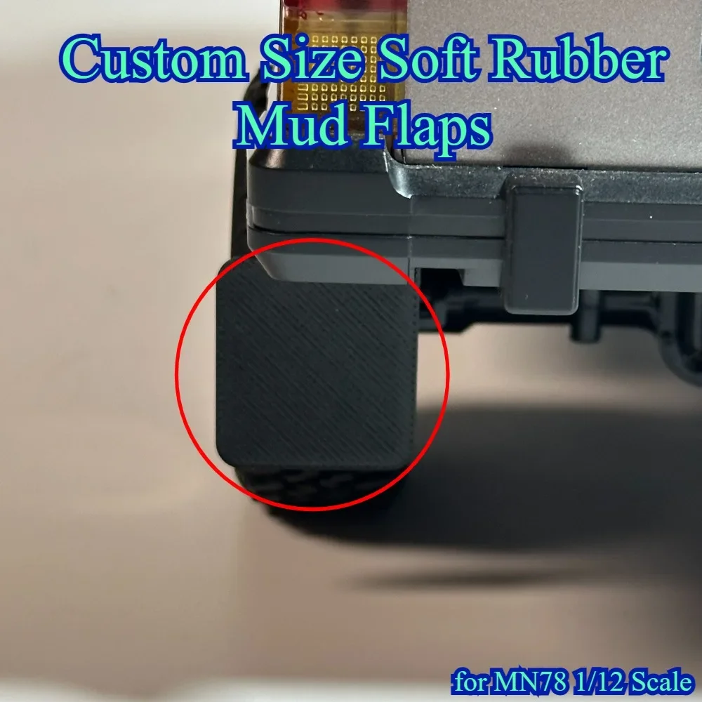 For MN78 1/12 Scale Custom Size Soft Rubber Mud Flaps Upgrade Parts RC Crawler Model Simulation Decoration Spare Accessory(4Pcs)