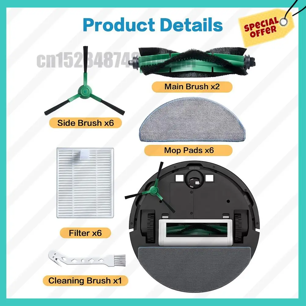 -ABJZ لفرشاة Irobot Roomba Combo الأساسية الجانبية الرئيسية المصنوعة من مواد عالية الجودة #2