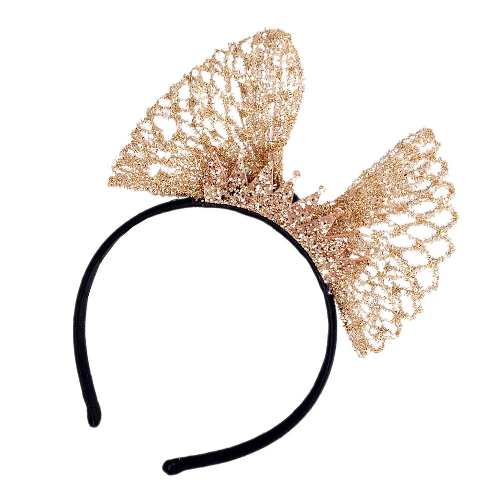 

Children's Big Bow Hair Wear Prop Pin Headgear Kids Headband Hoop Fabric Bowknot Accessory Party Girl Clips