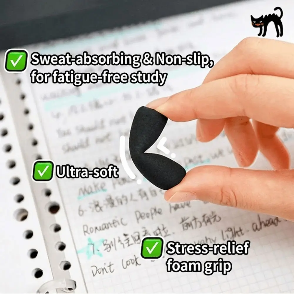 Cute Cartoon Black Cat Pen Black Ink 0.5mm Gel Pen Soft Grip Quick-drying Student Pen