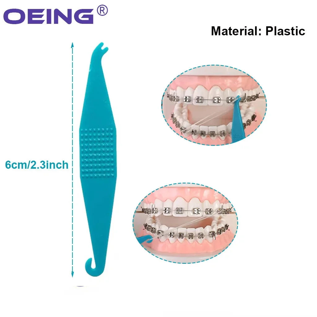 Placers elásticos ortodônticos dentários para suporte de aparelho, faixa de borracha para odontologia, gancho, ferramenta de anel de ligadura, acessórios de odontologia