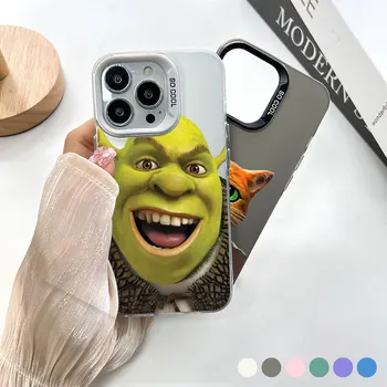 Movie Shrek Funny Phone Case For Apple iPhone 14 15 16 13 12 11 Pro 7 8 Plus X XR XS Max Cqoue Cool Laser Matte Cover Fundas