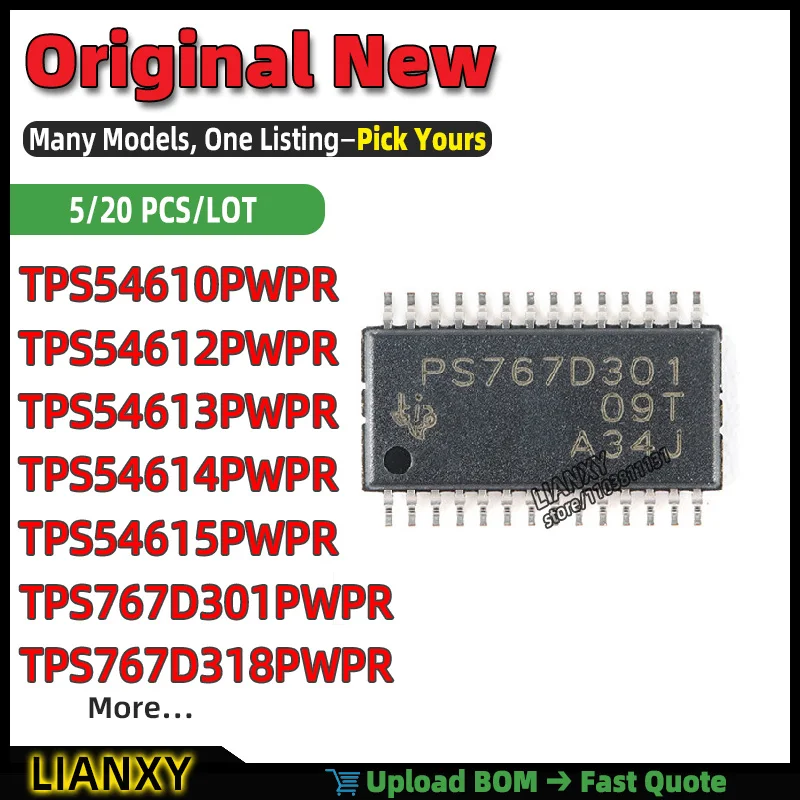 TPS767D301PWPR TPS54610PWPR TPS767D318PWPR TPS54612PWPR TPS54615PWPR TPS54614PWPR TPS54613PWPR PowerTSSOP-28 BUCK DC-DC New