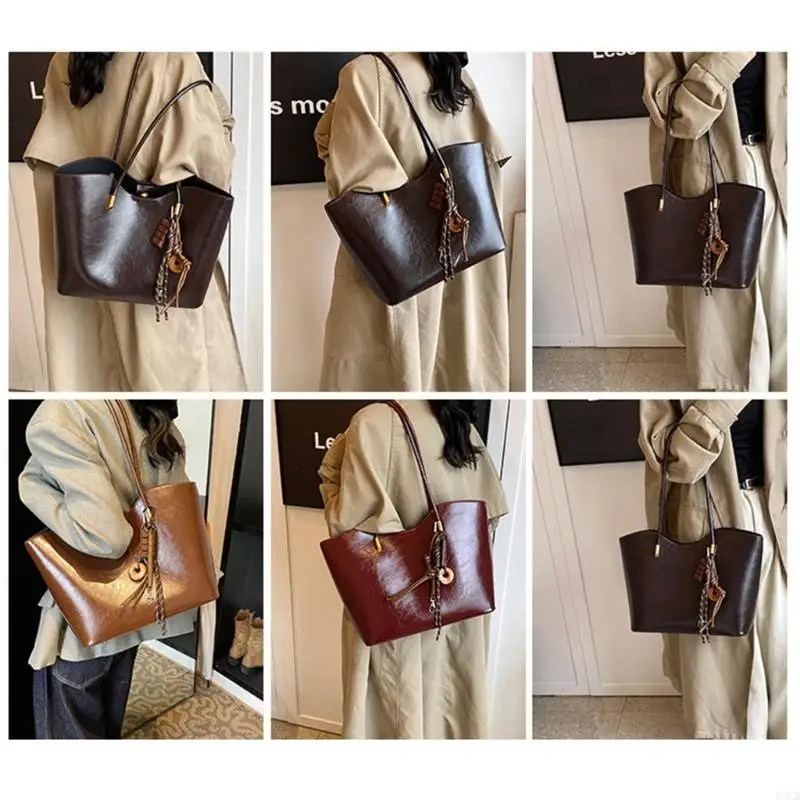 H3CB Women's Bag PU Leather Shoulder Bags Fashion Top Handle Purse Providing Practicality And Styles For Daily Commutes