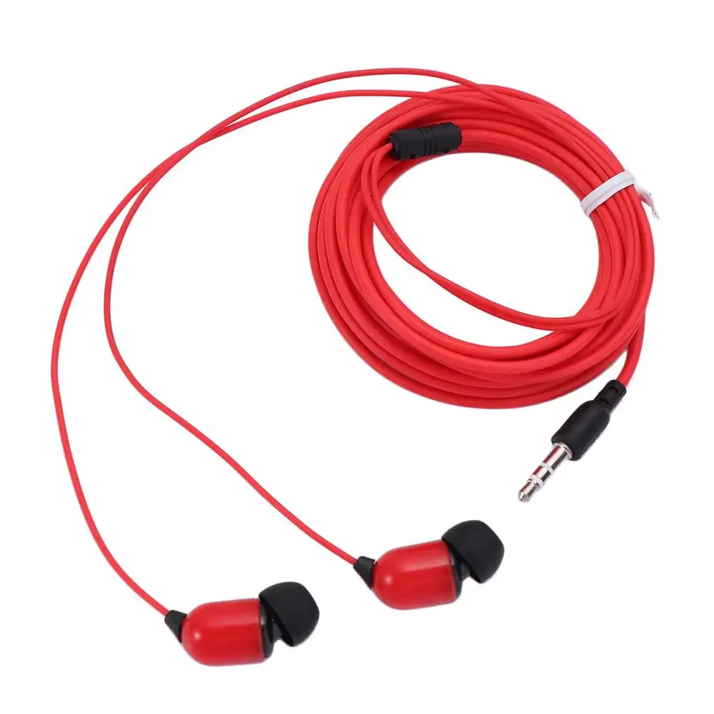 for Phone Monitor Headphone White Black Red 3 Meters Extra Long Wired Earphone In-Ear Earphone Stereo Earbuds Wires Headphone