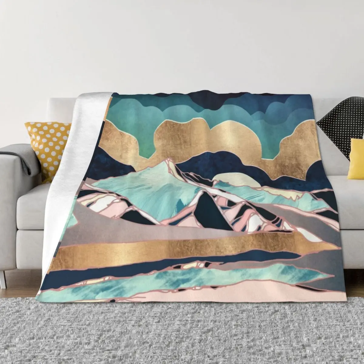 

Indigo Spring Throw Blanket Moving Hair valentine gift ideas Blankets