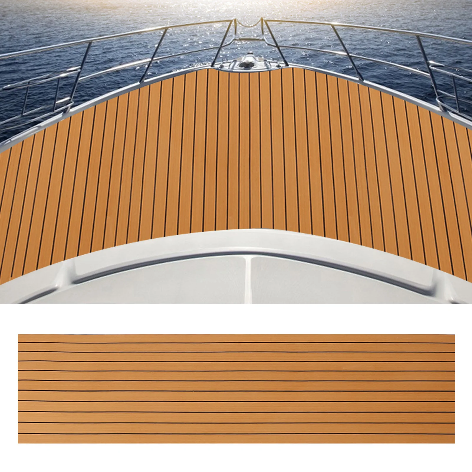 

Boat Deck Flooring Mat Shock Absorption Anti Slip Easy To Install Comfortable Boat Flooring Pad EVA Foam for Yacht for Marine