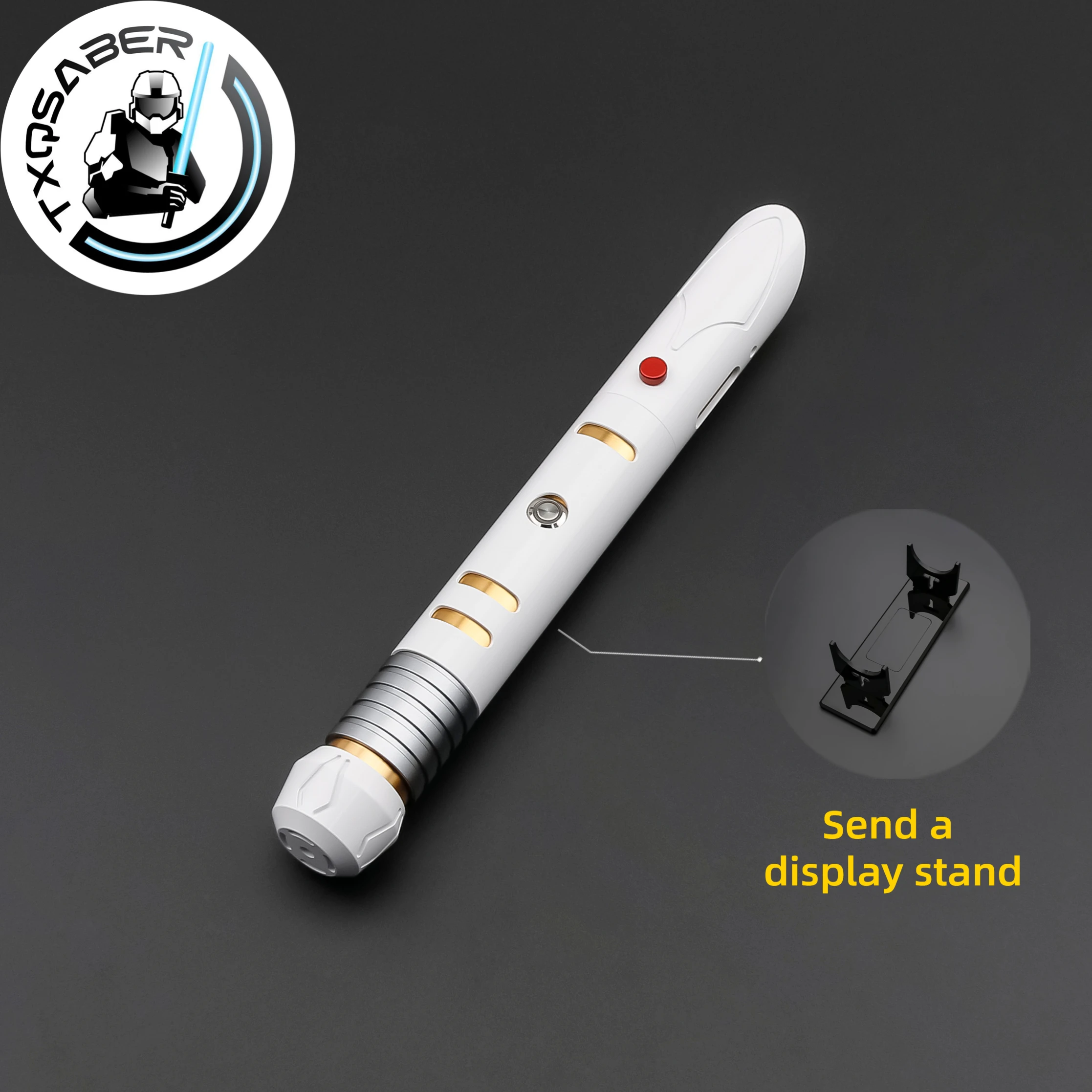 

TXQSABER Lightsaber Temple Guard SE SDRGB SNV4 no Blade Metal Hilt Smooth Swing Heavy Dueling Lightsaber for Adult Cosplay Toys