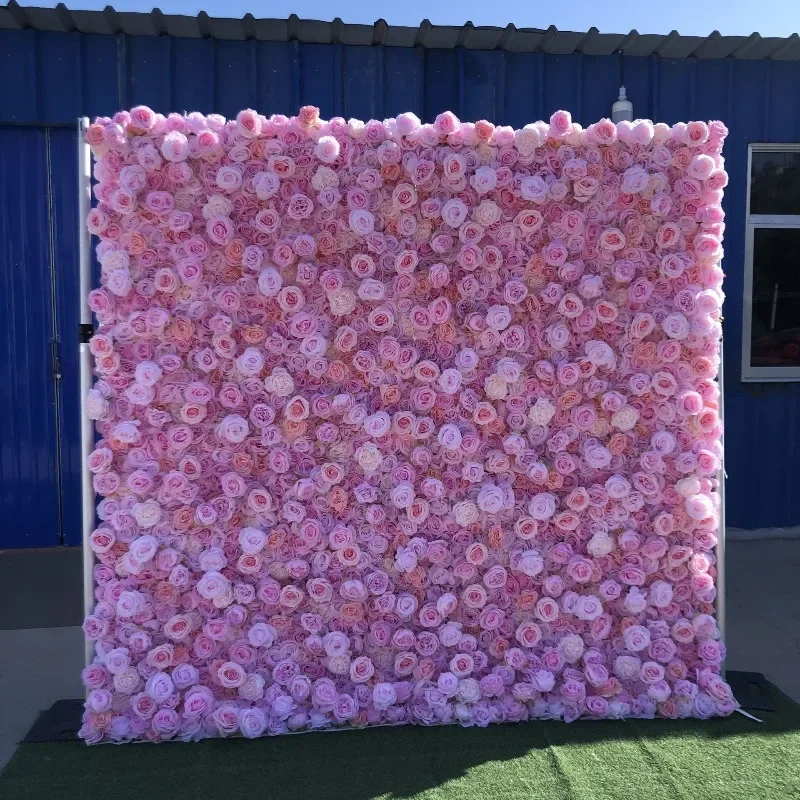 pink rose wall cloth bottom flower wall, shopping mall decoration wedding