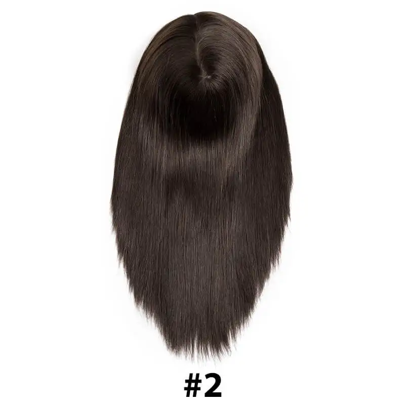 Duurzaam Geknoopt Huidbasis Haar Toppers Voor Vrouwen Lange Rechte Vrouwen Topper 100% Chinese Cuticula Remy Menselijk Haar Pruiken Haarstukje