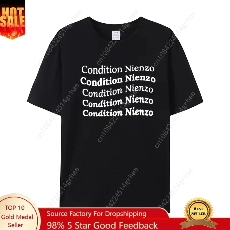 New condition nienzo letter Short Sleeved Round Neck Y2k Tshirt Men Clothing New in Top & Tees Mens T-Shirt Camisetas 70217