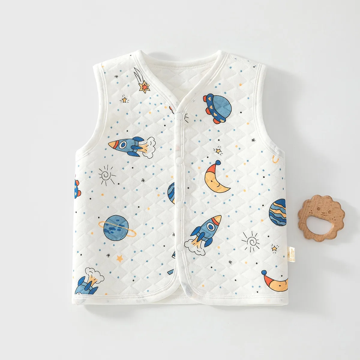 Newborn Baby Cotton Vest Autumn Winter Soft Quilted Waistcoat Infant Toddler Sleeveless Jacket Warm Outerwear Unisex 0-18M