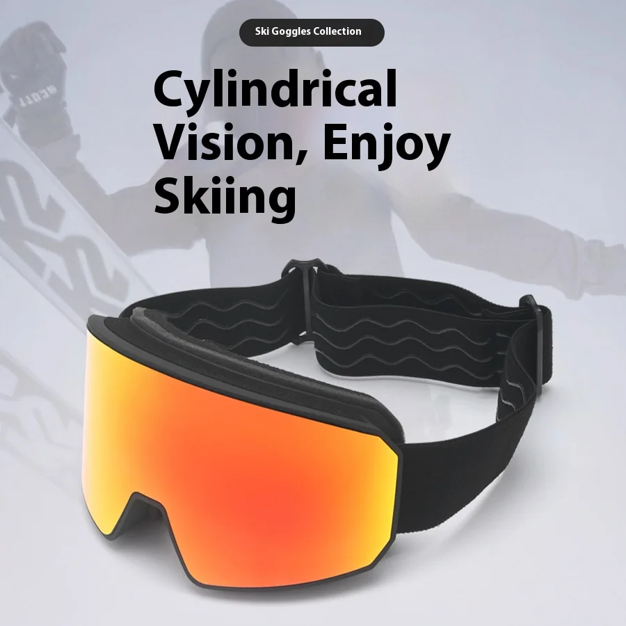نظارات التزلج ذات الطبقة المزدوجة المضادة للضباب - نظارات تسلق الجبال للحماية من الأشعة فوق البنفسجية لرياضات الثلج والأنشطة الخارجية
