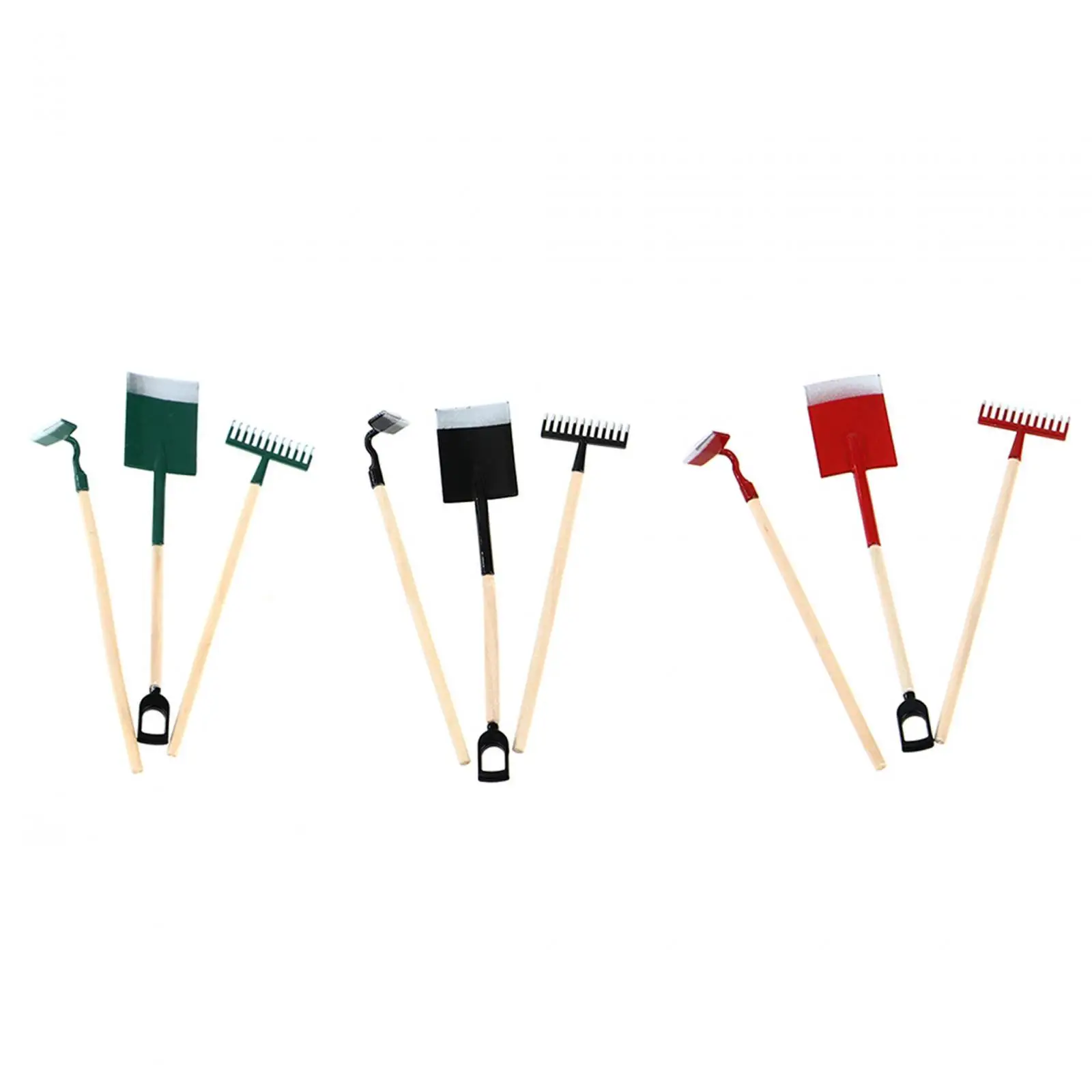 Outils de jardinage pour maison de poupée 1/12, 3 pièces, accessoires de jardin miniatures pour maison de poupée