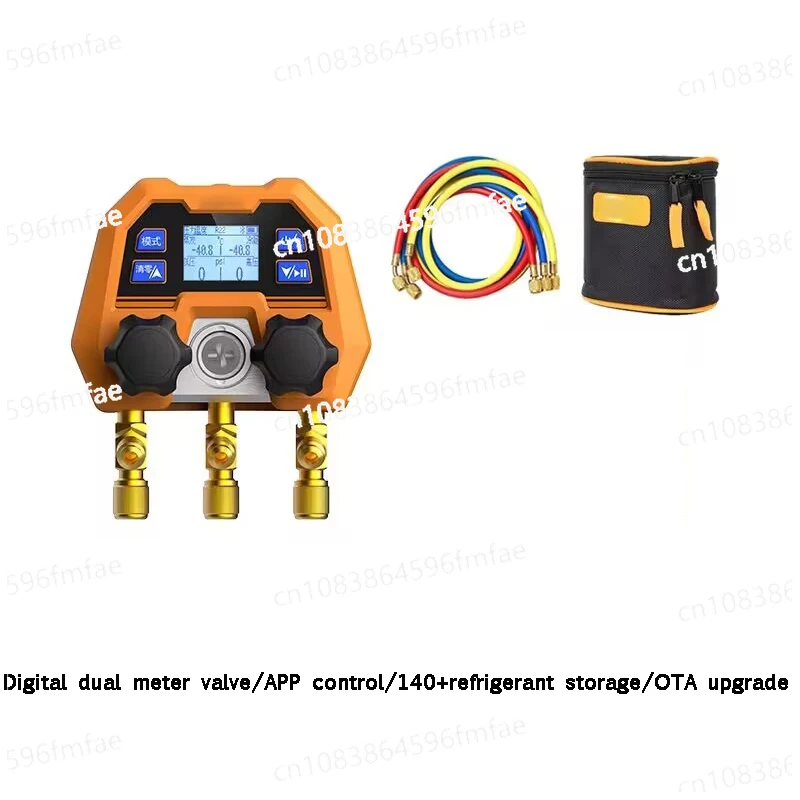 

English Interface DMG-4B Digital Display Double Meter Valve Electronic Manifold Refrigeration Digital Display Manifold-14~800psi