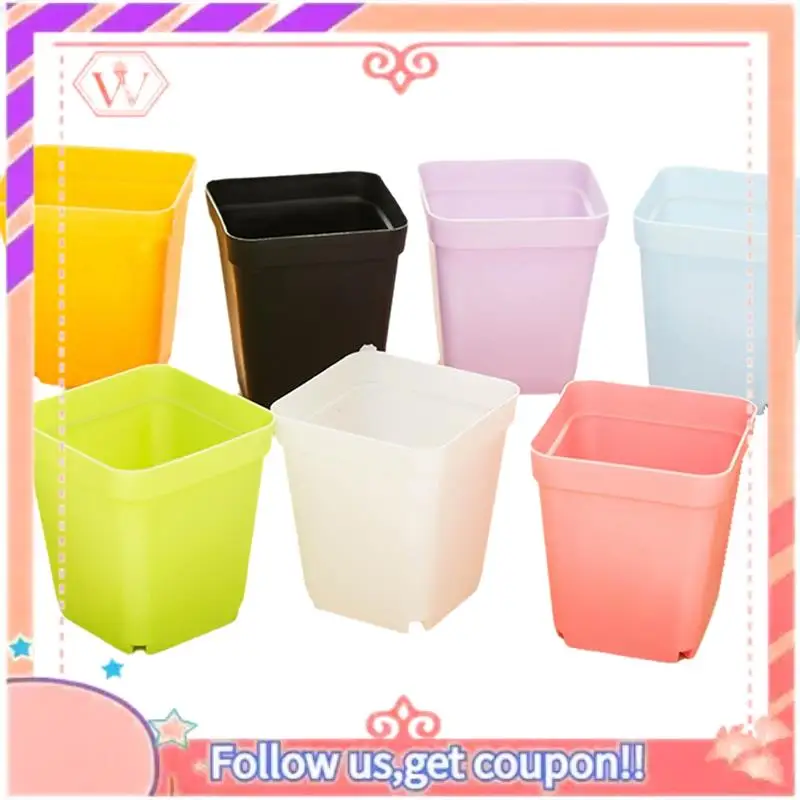 Upgraded Mini Colorful Flower Pots, Plastic Flower Pots, Succulent Flower Pots (Random Colors)