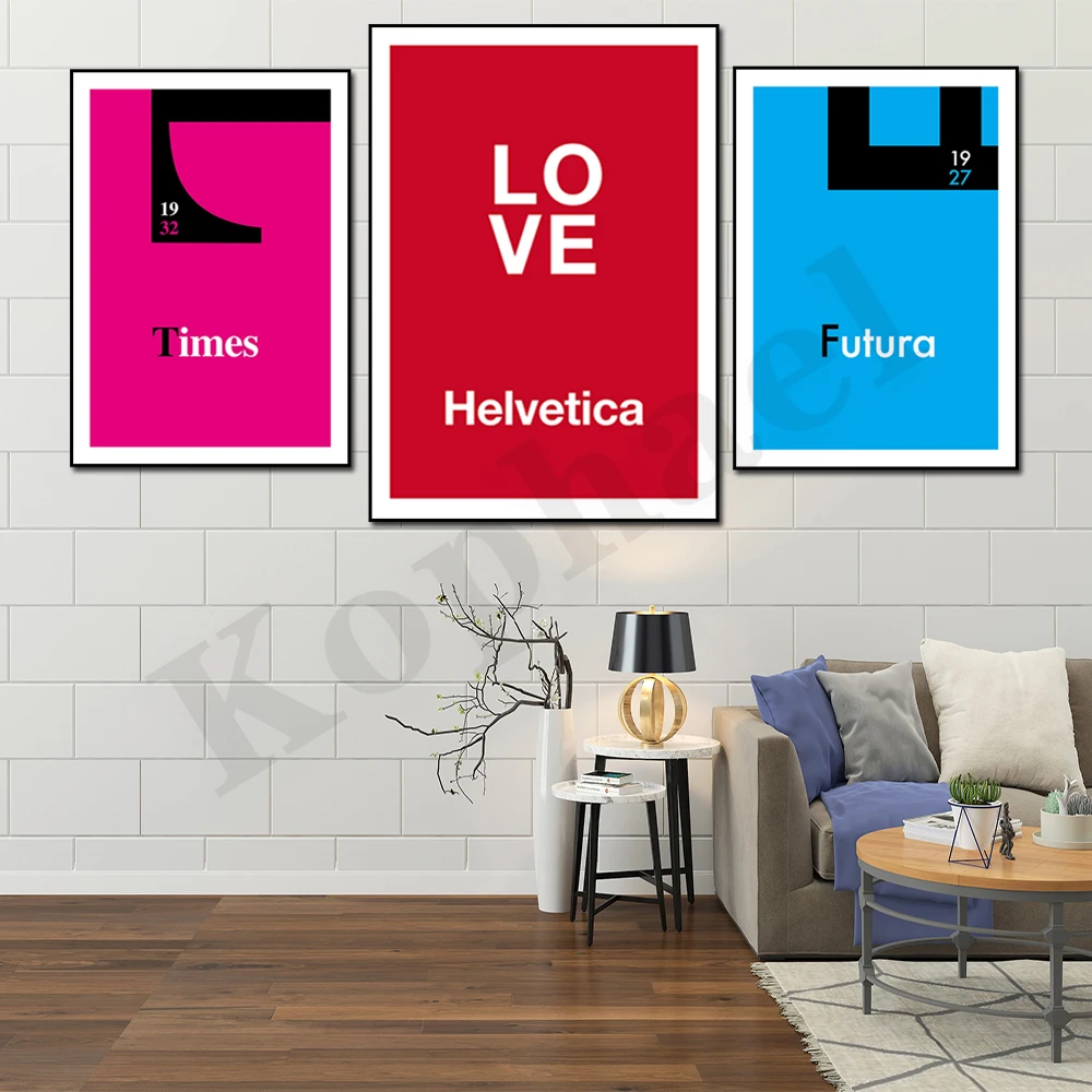 Helvetica Inspired Typography Gill Sans Futura Times Minimalist Type Graphic Design Poster