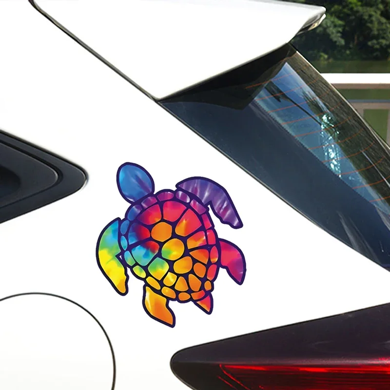 Sea Turtle Rainbow Vinyl Sticker for Windows, Trucks, Cars, Laptops Decal