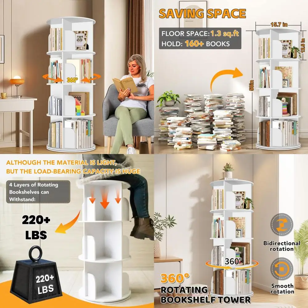 4 Tier Rotating Boo… - image