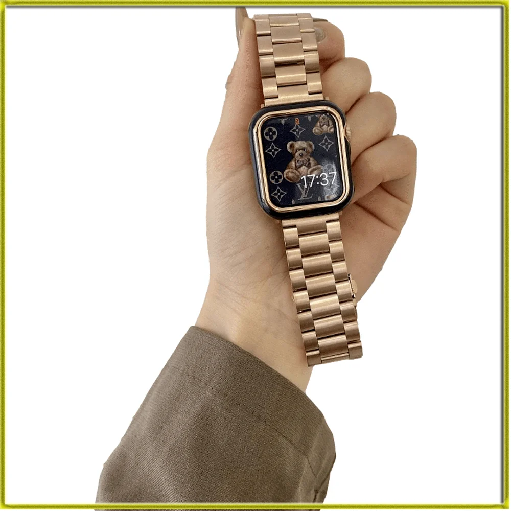 

Ремешок для часов, новинка для Apple Watch iwatch 1/2/3/4/5/6/7, матовый ремешок из твердой нержавеющей стали для Apple Watch, ремешок