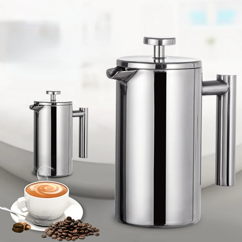 

Coffee Maker French Press Stainless Steel Espresso Coffee Machine High Quality Double-Wall Insulated Coffee Tea Maker Pot 1000ml