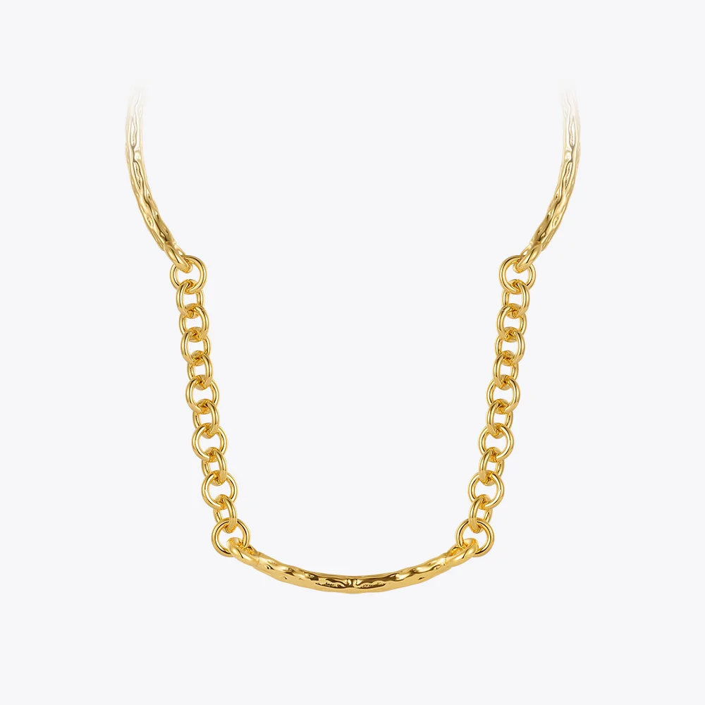 ENFASHION Tree Trunk Chain Necklace For Women 2021 Gold Color Necklaces Choker Fashion Jewelry Gift Collares Para Mujer P213252