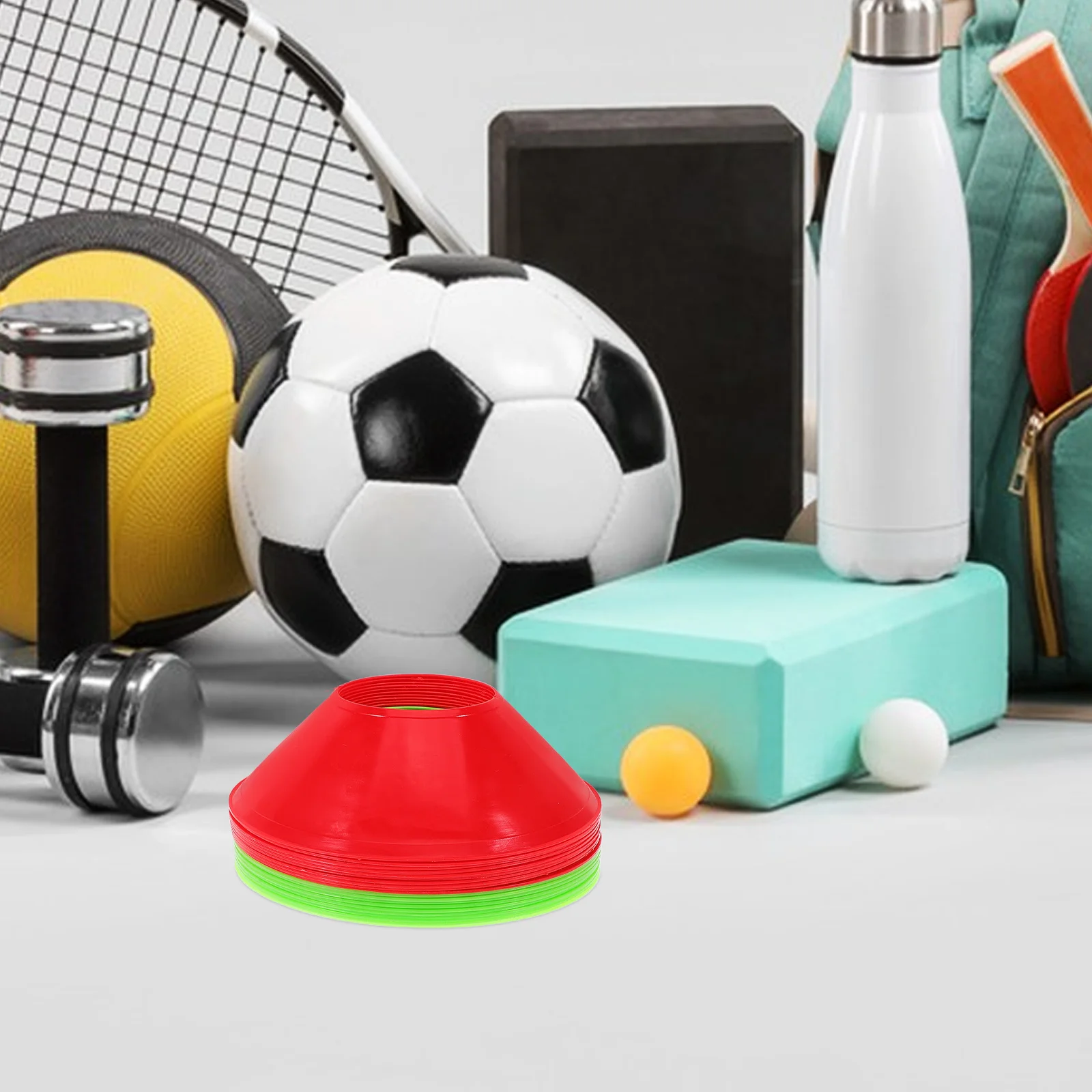 

20 pcs Football Training Obstacles Mini Disc Cones Soccer Adults Sports Equipment Agility Cones Field