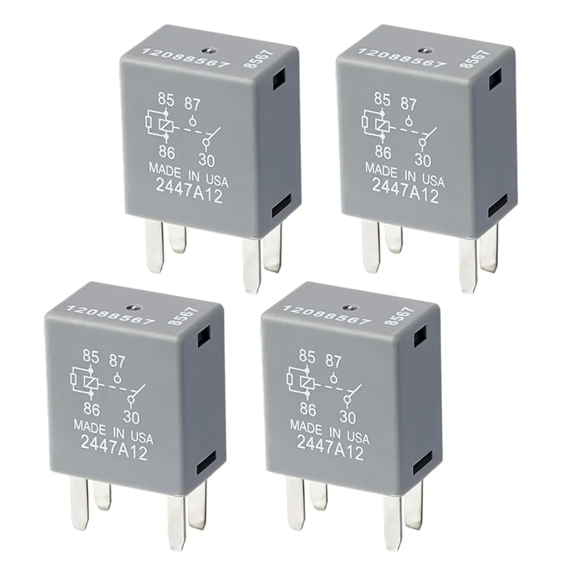 

Trending Fit For Buick, Cadillac, , GMC 12088567 4-Pin 12VDC 30A Automotive Relay-4Pcs 8567 Relay Part 12088567