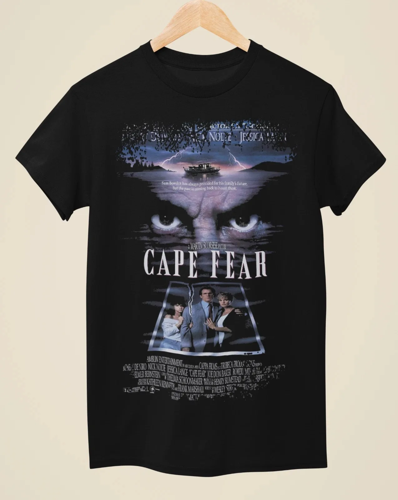 Cape Fear Movie Poster Inspired Graphic T-Shirt Cotton Men Women Streetwear Tee