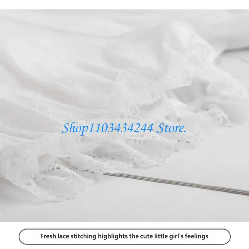  Girls Cotton Summer Shorts Not Glance Comfort Breathable Loose Fit Lace Trim for Outdoor Activities Lightweight Wear