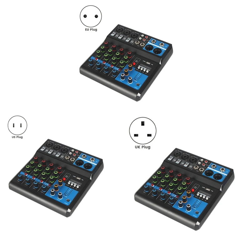 

B37B-A5 Live Sound Card Mixing Console Mixer For Live Streaming DJ Audio Equipment Professional Audio 5Channel Sound Mixer