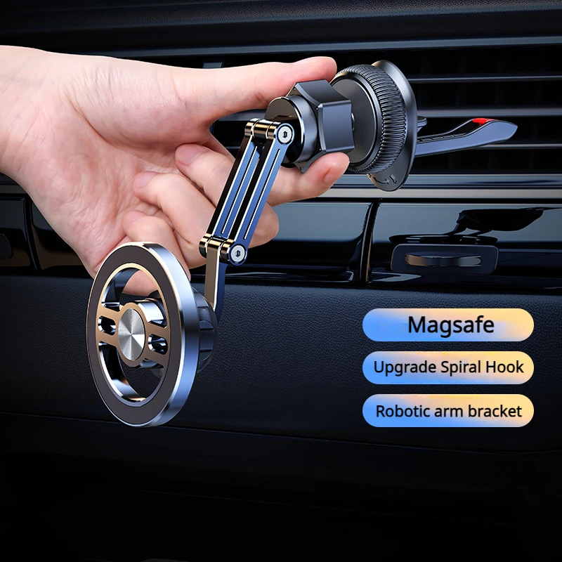 Hipacool Car Magsafe Phone Holder Magnetic Airout Phone Stand Multi-angle Adjustmnet High Load Bearing Stable Phone Bracket