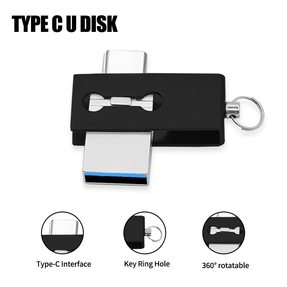 Высокоскоростной металлический USB-флеш-накопитель OTG USB 3,0, флешка 4 ГБ, 8 ГБ, 16 ГБ, 32 ГБ, 64 ГБ, 128 ГБ, usb-флешка, флешка, флэш-накопитель