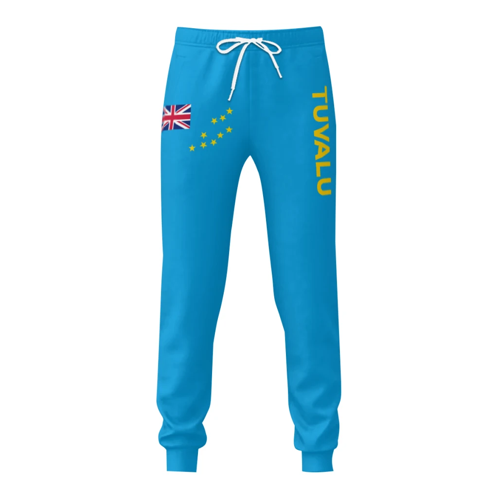 Mens Sweatpants Tuvalu Flag Pants with Pockets Joggers Soccer Football Multifunction Sports Sweat With Drawstring