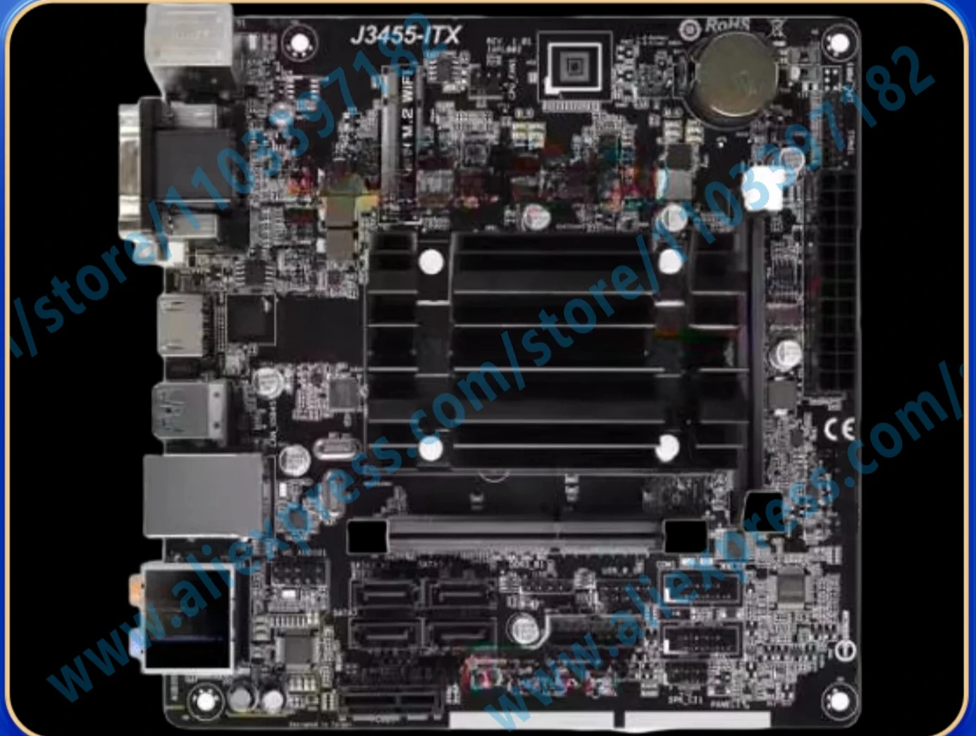 

J3455-ITX Motherboard J3455 DDR3 16GB PCI-E 2.0 M.2 USB3.1 4×SATA III DVI HDM NEW